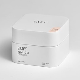 GAOY Crystal Poly Gel for Nail Extensions, 30g Hard UV Builder Gel for Long-Lasting Strengthening and Nail Art DIY, Nude Skin Tone 02