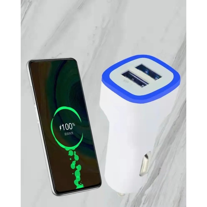 Cargador Usb 5v Doble Dual Para Auto Vehículo Coche Carga