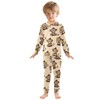 MCHIVER Monkey Banana Pajamas Set 2 Piece Cotton Pjs Set