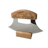 Alaskan Birch Wood Ulu Mezzaluna Knife and Bowl Set Ocean