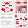 DPKOW Canada Day Face Tattoos, 4pcs Canada Day Temporary Tattoos