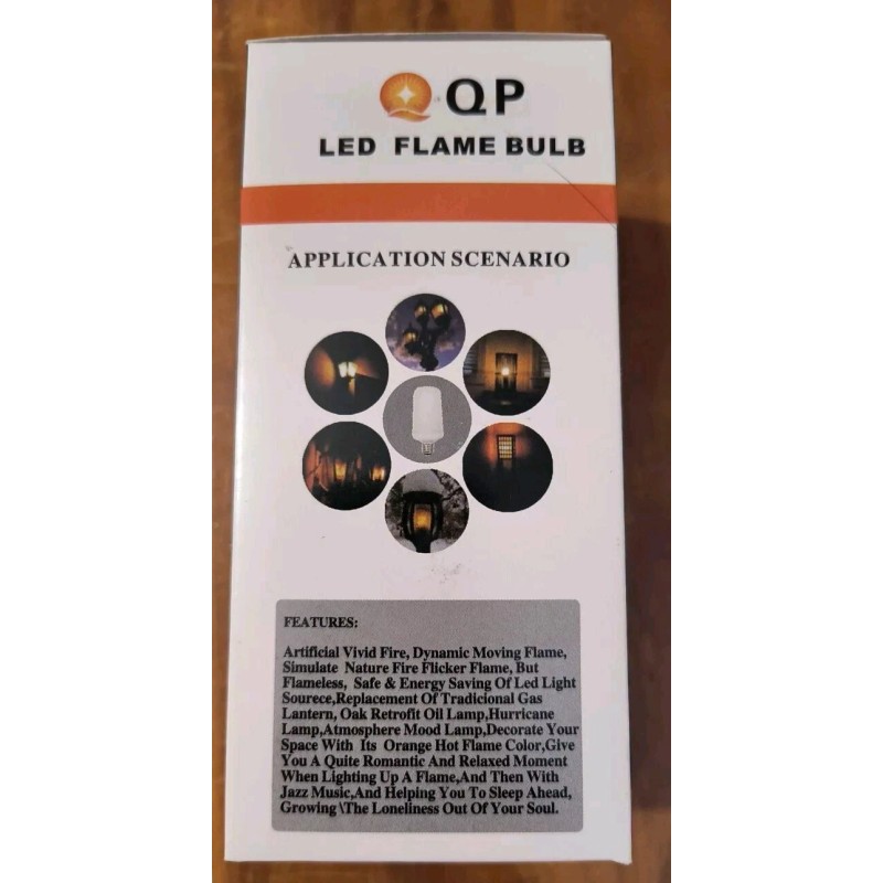 QP LED Blue Dancing Flame Light Bulb Autism Awareness Project