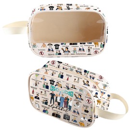 JD and Turk Lover Gift TV Show Merchandise Dr. Cox Gift TV Show Clear Makeup Zipper Pouch, Scrbag