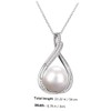 SHOWERORO Fashionable Pearl and Zircon Pendant Necklace Pearl Clavicle Chain
