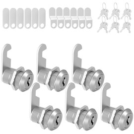 inBovoga 6 Pcs Cabinet Lock with Key Mailbox Locks with Keys, Cam Locks 1-1/8" Keyed Alike, Barrel Desk Drawer Lock for Drawers and Cabinets, Zinc Alloy