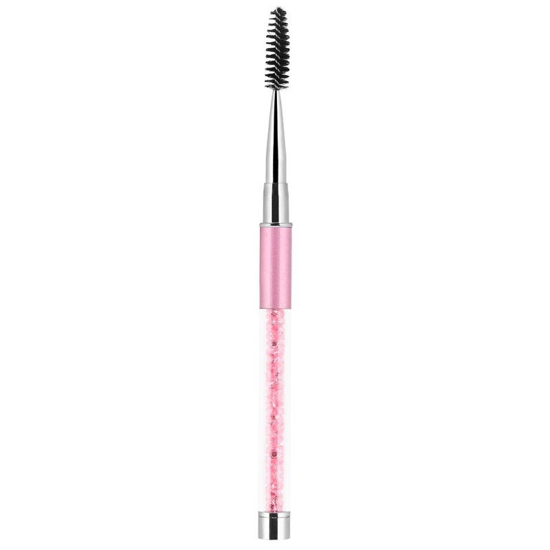 Eyelash Brush, with Cover Rhinestone Decoration Daily Makeup Eyelash Spoolies