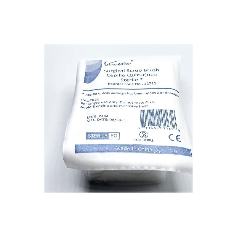 VIAMED Surgical Scrub Brush Disposable Sterile with Nail, 30 Pieces,