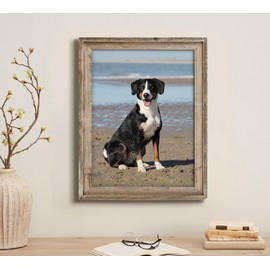 NWDCLF Rustic 18x24 Picture Frame, Reclaimed Barnwood Photo Frame with Plexiglass, Distressed Natural Wood Frame for Wall Mount, Farmhouse Country Home Office Cabin Décor