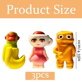 BAGUBDR 3Pcs Italian Brainrot Toys Set, Tabba Squishy, Italian Brainrot Figures Suitable for Creative Home Decor and Office Desk Accessories