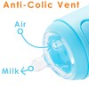 PopYum 9 oz Blue Anti-Colic Formula Making/Mixing/Dispenser Baby Bottles, 3-Pack
