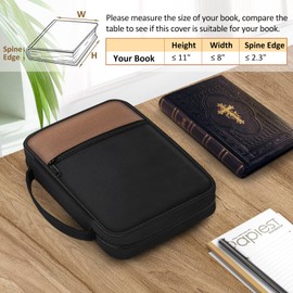 FINPAC Bible Cover Black & Brown + Bible Highlighters 6-Pack