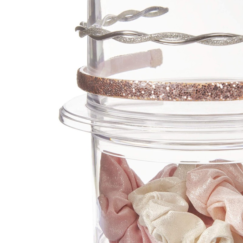 STORi Bella Stackable Clear Plastic Hair Accessory Organizer Set |