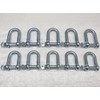 x10 8MM Galvanised Steel Commercial Dee Shackles