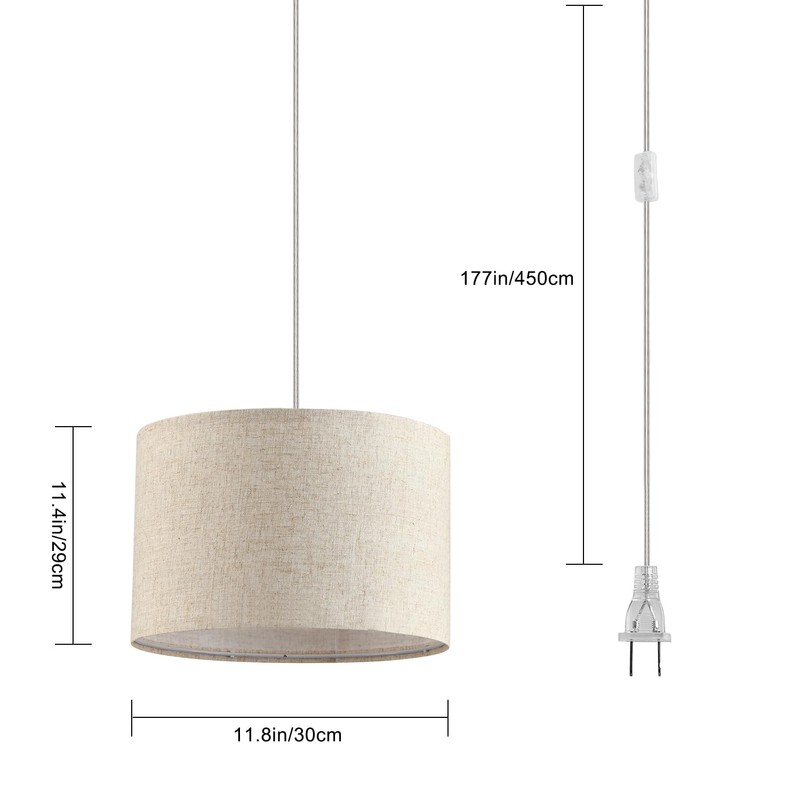 IHENGYANLT 2 Pack Plug in Pendant Light, Hanging Light with