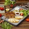 Wood Cutting Board with Handle, Double Sided Cutting Board for