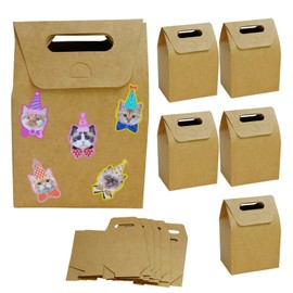 Navy Sugar Purr-fect craftwork Bags+ Kitty Stickers & Jute Twine - Gift, Picnic, or Pack in Style!