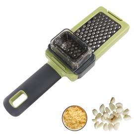 Stainless Steel Handheld Garlic & Ginger Grater - Ergonomic Zester, Dishwasher Safe, Rust-Resistant, Multi-Functional Kitchen Tool for Cooking and Baking