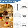 Girihe 2 Packs Acrylic Stand, Round Clear 3 Tier Acrylic