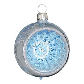 Reflex Ball Ice Blue 6 cm Pack of 4 Jingle Bells Lauscha