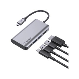 Belkin USB-C Hub - 4-in-1 Multi-Port Adapter Laptop Docking Station with 4K