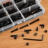 M4 600 pieces black hexagon socket cap screws, threaded screws