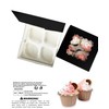 Gcardist Automatic Popup 4 Cupcake Boxes with Window Black Pack