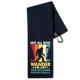 CybGene Bigfoot Gifts for Men, Sasquatch Gifts Golf Towel, 16”x 24” Sasquatch Microfiber Golf Towel, Ideal for Big Foot Sasquatch Golf Lovers