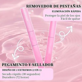 Kit de Extensiones de Pestañas Postizas con Pegamento y Sellador para Aplicación DIY