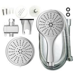 Kingmore AquaJet™ 5" Five Function Shower Combo in Chrome