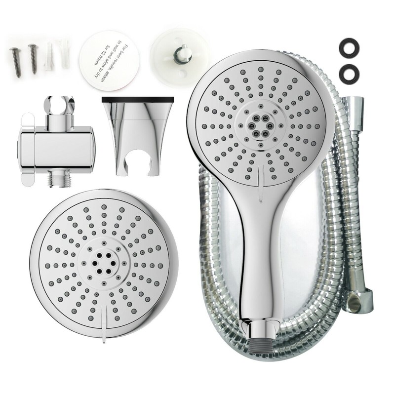 Kingmore AquaJet™ 5" Five Function Shower Combo in Chrome