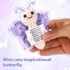 TOYMIS Crochet Butterfly, Handcrafted Knitted Positive Support Butterfly with Positive
