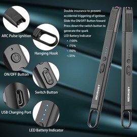 MEIRUBY Lighter Stocking Stuffers for Adults Wife Mom, Electric Candle Lighter for Women Mom Candle Lover Christmas Birthday Present Ideas Gifts, Cool Gadgets for Women Men 2025