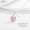 JETBON Sister Gifts from Sister, Sterling Silver Infinity Rose Pandant