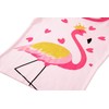 Popshion Girl Flamingo Valentines Heart Print Pajamas Short Sleeve Flamingo