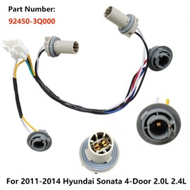 92450-3Q000 Tail Light Harness Rear Light Assembly Compatible with Hyundai Sonata 2011 2012 2013 DIY Installation Automotive Tail Light Assemblies Rear Tail Light Connector Wiring Harness Lamp Holder