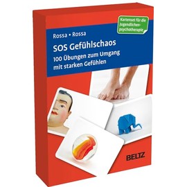 SOS Gefühlschaos: 100 Übungen zum Umgang mit starken Gefühlen. Kartenset für die Jugendlichenpsychotherapie. Mit 12-seitigem Booklet. (Beltz Therapiekarten)