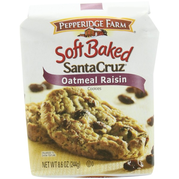 Pepperidge Farm Soft Baked Cookies, Santa Cruz Oatmeal Raisin, 8.6-ounce (pack of 4)