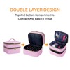 YAHOURWAT Nail Polish Organizer Bag Double Layer Capacity Portable Travel
