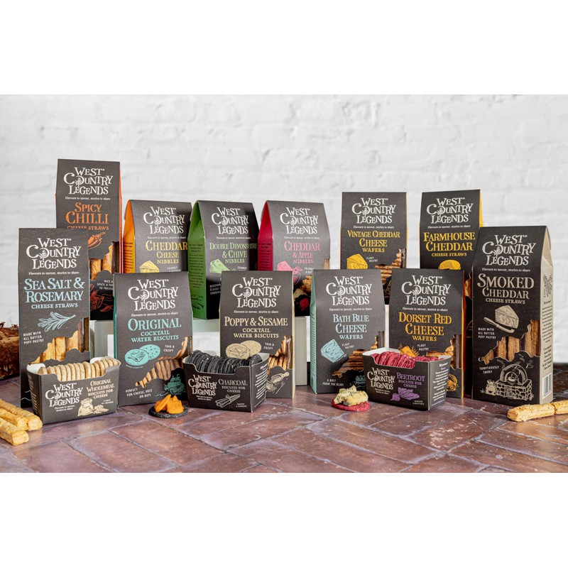 WEST COUNTRY LEGENDS - Bath Blue Cheese Wafers, Artisanal Crisp