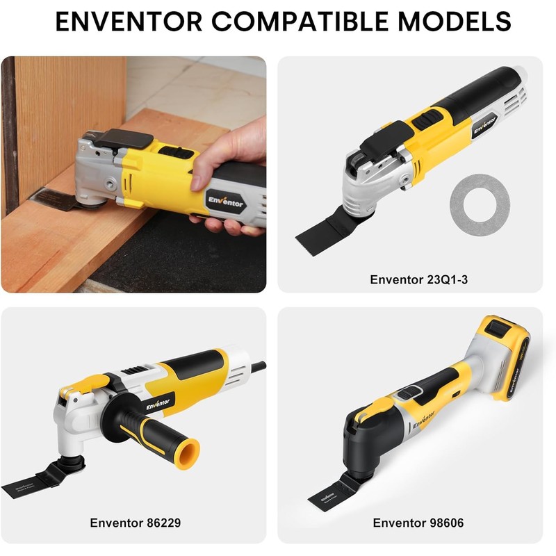 Enventor 67 PCS Oscillating Tool Blade, Universal Multitool Blade Kit,