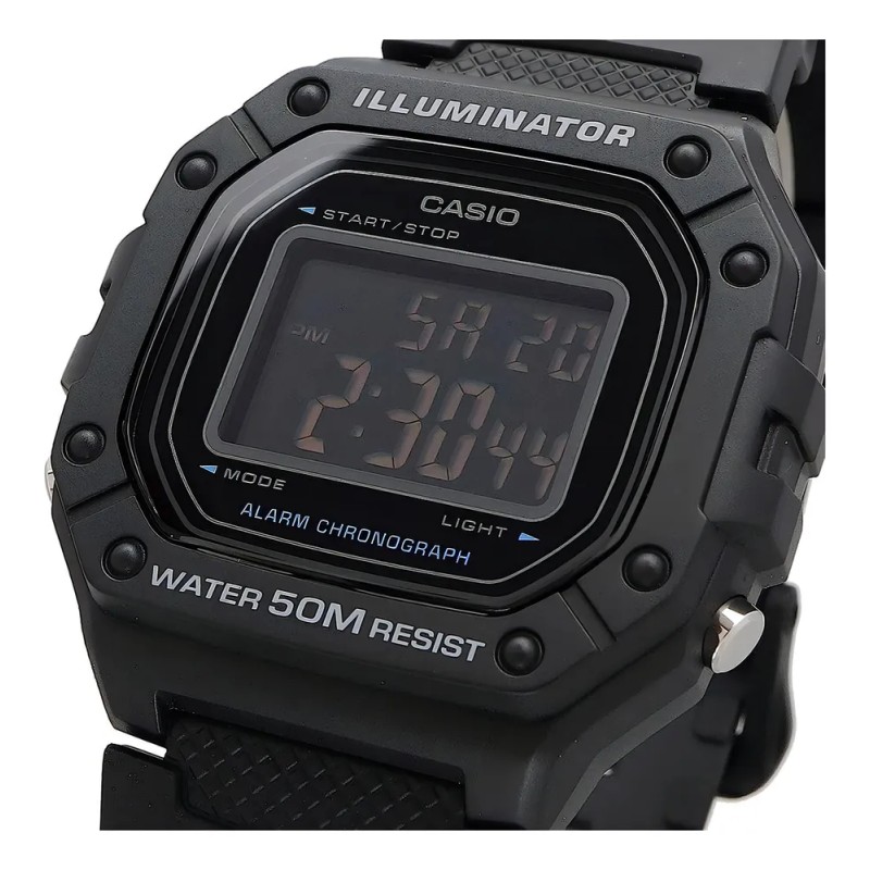 Reloj Casio Illuminator W-218H-1BVCF Color Negro