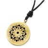 COOLSTEELANDBEYOND Men's Women's Aged Brass Hollow Locket Pendant Necklace with