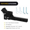 Fullwatt Folding 2" Trailer Hitch Adapter, Hitch Extender 2 Inch