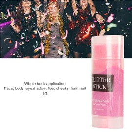 Brillo en Barra, Efecto holográfico Multicolor 16g  Purpurina adhesiva sin pegamento, fácil limpieza con agua y jabón, ideal para festivales, fiestas 