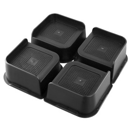 QWORK® 4 Stück 5cm Betterhöhungen, Möbelerhöher zur Erhöhung für Bett, Sofa, Schreibtisch, Stuhl, Kühlschrank, Waschmaschine, L-förmiges Design, bis zu 2700kg