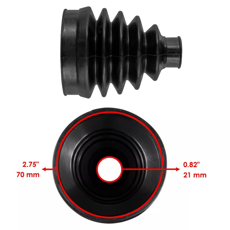 Caltric 2 Rear Axle Outer And Inner CV Boot Kit