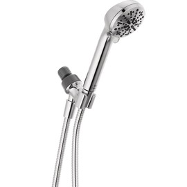 Delta Faucet 4-Spray Handheld Shower Head, Chrome Shower Head with Hose, Showerheads & Handheld Showers, Handheld Shower Heads, Detachable Shower Head, Hand Shower 1.75 GPM, Chrome 75413