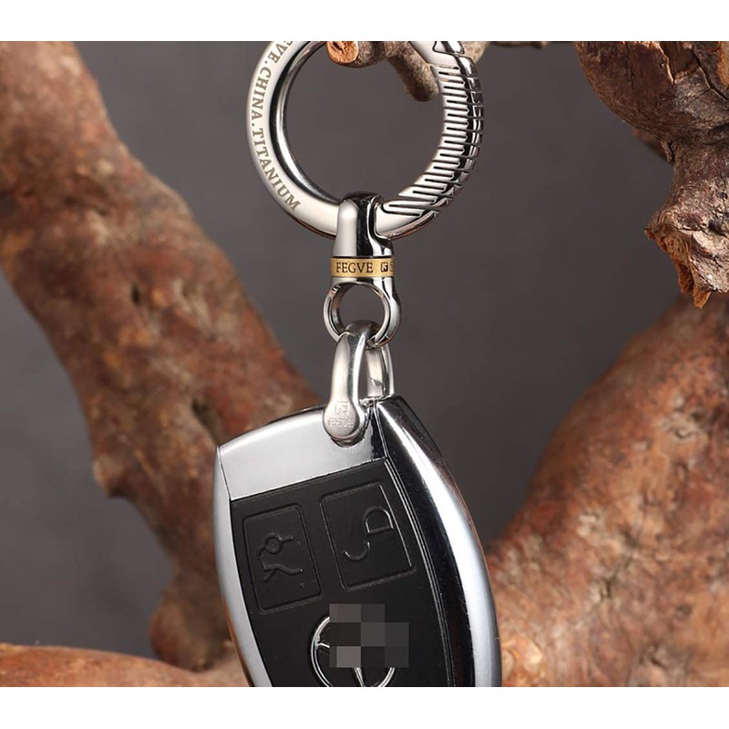 TISUR Titanium Key Ring, Stylish, Car Smart Key, 360° Rotating
