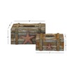 Deco 79 Wood Starfish Handmade Decorative Box Distressed Decorative Keepsake
