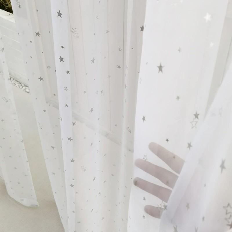 WPKIRA Lace Curtains, Non-See-through, UV Protection, Sheer Curtains, Stylish, Naturally,